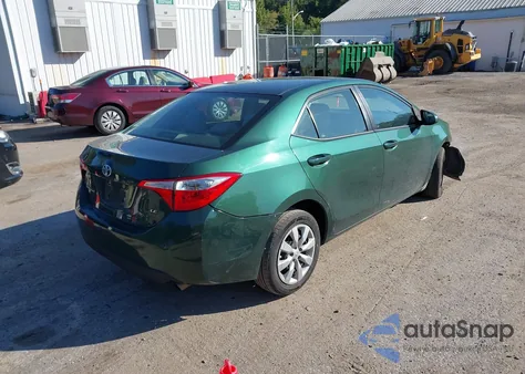 2015 Toyota Corolla Le из США, поврежденный, VIN 2T1BURHEXFC395353